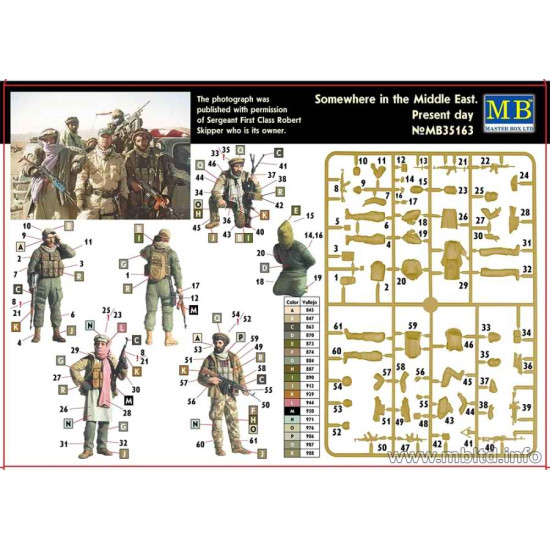 US Special Forces with Taliban Prisoner Present day 5fig 1/35 Master Box 35163 