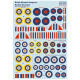 Print Scale 72-445 1/72 Decal For British National Insignia. Hawker Hurricane The Complete Set 1 5 Leaf