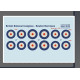 Print Scale 72-445 1/72 Decal For British National Insignia. Hawker Hurricane The Complete Set 1 5 Leaf