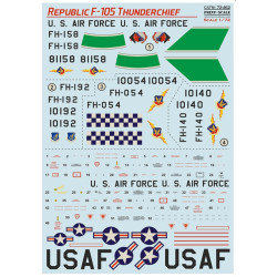 Print Scale 72-462 1/72 Decal For F-105 Thunderchief Part 3
