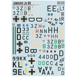 Print Scale 72-492 1/72 Decal For Ju-88 A The Complete Set 1/5 Leaf