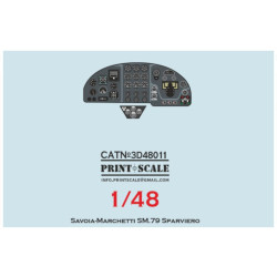Print Scale Prs3d48-011 1/48 Savoia-marchetti Sm 79 3D decal Instrument Panel