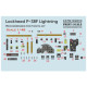 Print Scale Prs3d48-013 1/48 Lockheed P-38f Lightning 3D decal Instrument Panel