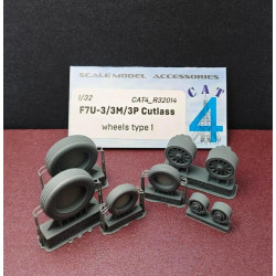 Cat4-r32014 1/32 F7u-3/3m/3p Cutlass Wheels Type1 Aircraft Accessories