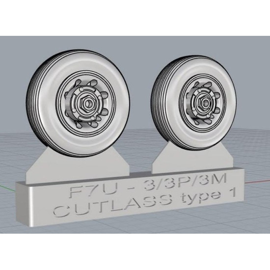 Cat4-r32014 1/32 F7u-3/3m/3p Cutlass Wheels Type1 Aircraft Accessories