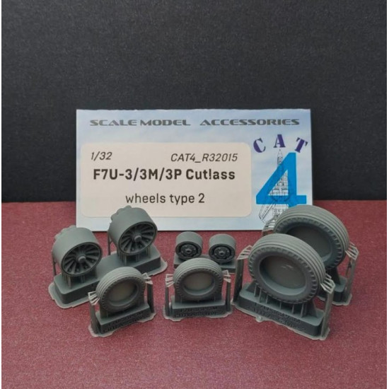Cat4-r32015 1/32 F7u-3/3m/3p Cutlass Wheels Type2 Aircraft Accessories