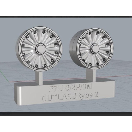Cat4-r32015 1/32 F7u-3/3m/3p Cutlass Wheels Type2 Aircraft Accessories