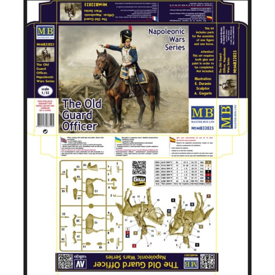 Master Box 32025 1/32 Napoleonic Wars Era The Old Guard Officer Plastic Model Kit