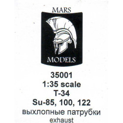 T-34, Su-85, Su-100, Su-122 exhausts 1/35 Mars Models M35001