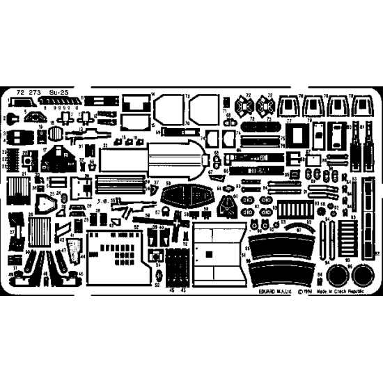Photoetched set Su-25K Frogfoot, for Italeri kit 1/72 Eduard 72273