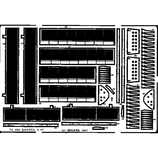 Photoetched set C-47 Dacota, for Italeri kit 1/72 Eduard 72252