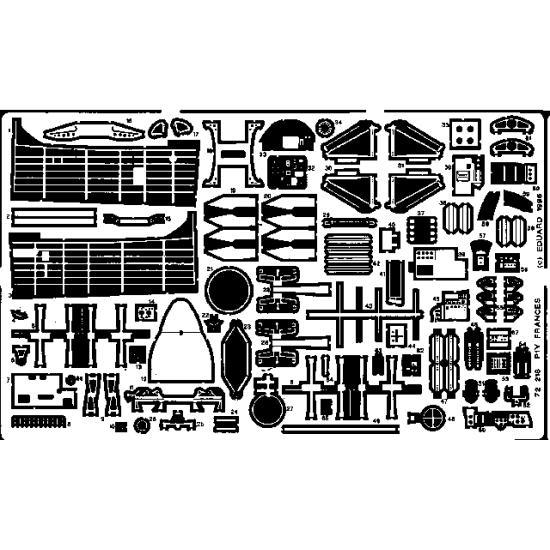Photoetched set P1Y Ginga/Frances, for Hasegawa kit 1/72 Eduard 72218