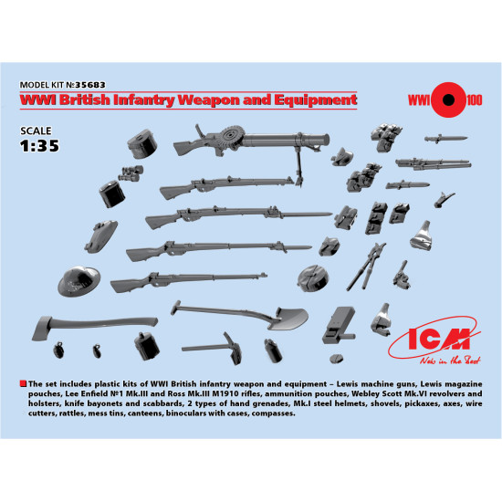 WWI British infantry weapon and equipment 1/35 ICM 35683