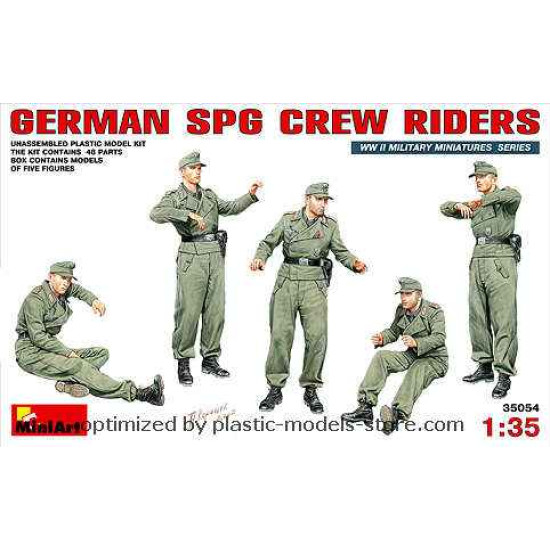 GERMAN SPG CREW RIDERS - PLASTIC MODEL KIT SCALE 1/35 MINIART 35054