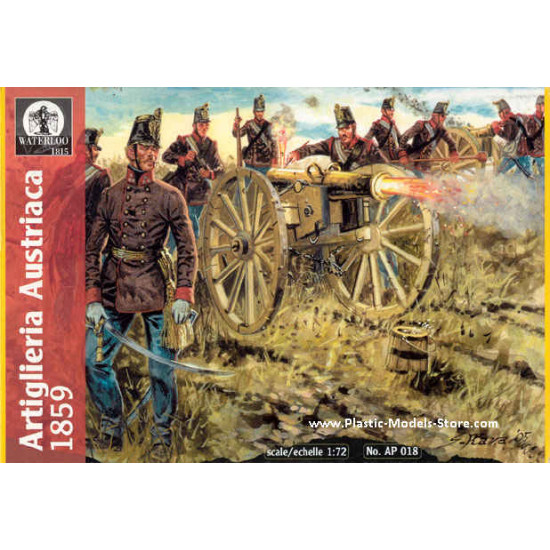 Austrian Artillery with guns 1859 1/72 Waterloo 1815 AP018