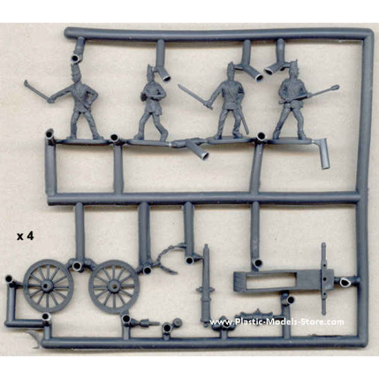 Austrian Artillery with guns 1859 1/72 Waterloo 1815 AP018