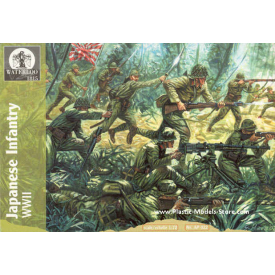 Japanese Infantry WWII 48 fig. 1/72 Waterloo 1815 AP022