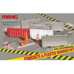 Set of concrete and plastic road barriers 1/35 MENG 012