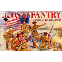 US Infantry, Boxer Rebellion 1900 48 FIGURES IN 12 POSES 1/72 RED BOX 72017