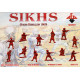 Sikhs, Boxer Rebellion 1900 48 FIGURES IN 12 POSES 1/72 RED BOX 72021
