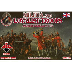 Jacobite Rebellions. Militia and Loyalist Troops 1745 43 FIGURES IN 12 POSES 1/72 RED BOX 72051