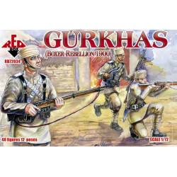 Ghurkas 1900 48 FIGURES IN 12 POSES 1/72 RED BOX 72034