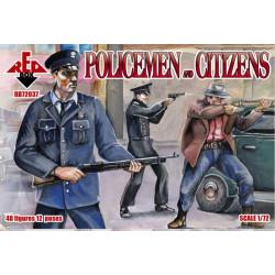 Policemen and Citizens 48 FIGURES IN 12 POSES 1/72 RED BOX 72037