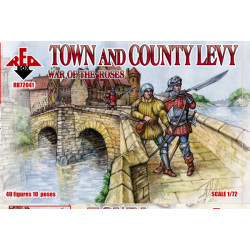 War of the Roses 2. Town and County Levy 40 FIGURES IN 10 POSES 1/72 RED BOX 72041
