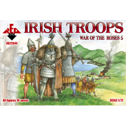 War of the Roses 5. Irish troops 40 FIGURES IN 10 POSES 1/72 RED BOX 72044