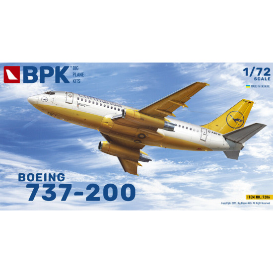 BPK 7206 - 1/72 - Aircraft Boeing 737-200 Lufthansa Plastic Model Kit