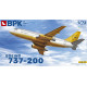 BPK 7206 - 1/72 - Aircraft Boeing 737-200 Lufthansa Plastic Model Kit