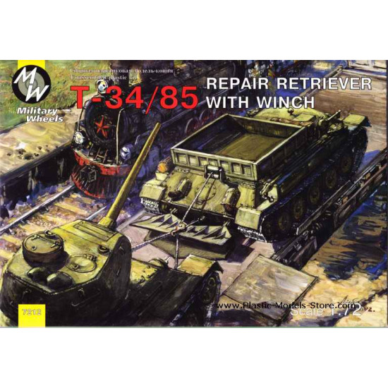 T-34-85 Turretless Soviet repair retriever with winch 1/72 Military Wheels 7212