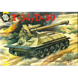 T-34/D-30 Syrian self-propelled gun howitzer T-34/122 1/72 Military Wheels 7220