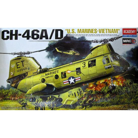 CH-46AD US Marines Vietnam 1/48 Academy 12210