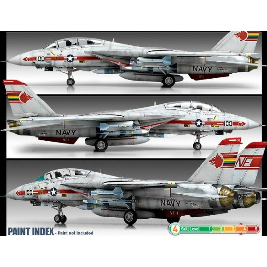 All-weather fighter F-14A VF-1 Wolfpack 1/72 academy 12504