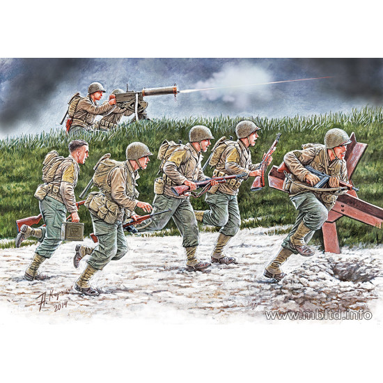 Move, move, move!!! US Soldiers, Operation Overlord period, 1944 1/35 Master Box 35130
