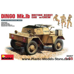 Daimler DINGO Mk1B British Scout Armored Car CREW 1/35 Miniart 35067