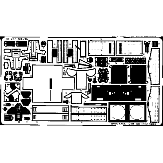 Photoetched set 1/72 SR-71A Blackbird, for Academy / Minicraft kit 1/72 EDUARD 72257