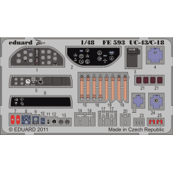 Photoetched set 1/48 UC-43/C-18 interior (self adhesive), for Roden kit 1/48 EDUARD FE593