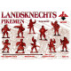  Landsknechts (Pikemen), 16th century 20 figures  on 10 poses 1/72 RED BOX 72058