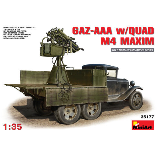 GAZ-AAA w/QUAD M4 MAXIM 135 Miniart 35177 NEW