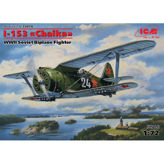 I-153 WWII Soviet biplane fighter 1/72 ICM 72074