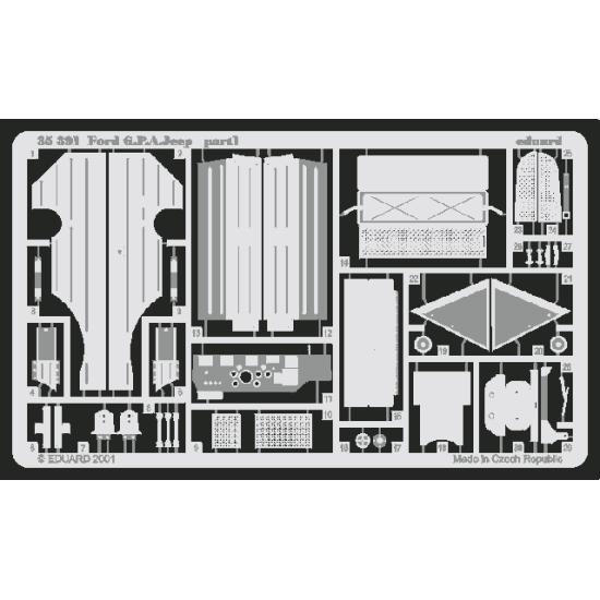 Photoetched set 1/35 Ford G.P.A Jeep, for Tamiya kit 1/35 EDUARD 35391