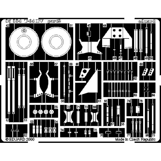Photoetched set 1/35 T-64BV, for Skif kit 1/35 EDUARD 35334