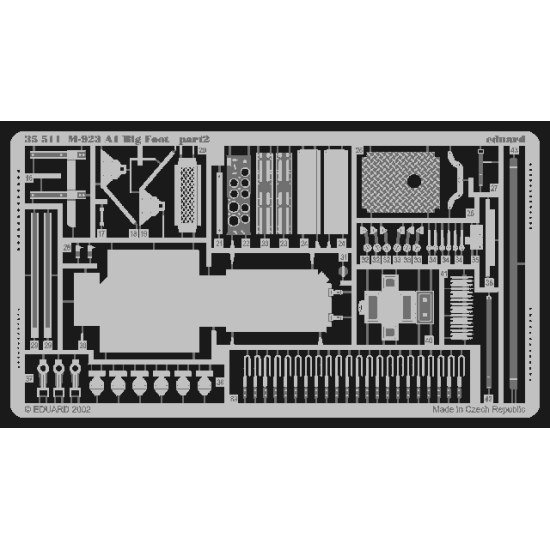 Photoetched set 1/35 M-923 A1 Big Foot, for Italeri kit 1/35 EDUARD 35511