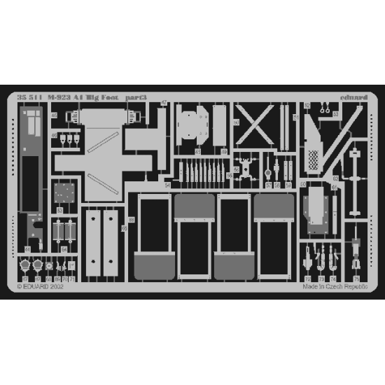 Photoetched set 1/35 M-923 A1 Big Foot, for Italeri kit 1/35 EDUARD 35511