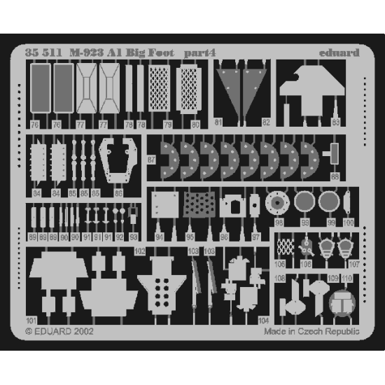 Photoetched set 1/35 M-923 A1 Big Foot, for Italeri kit 1/35 EDUARD 35511
