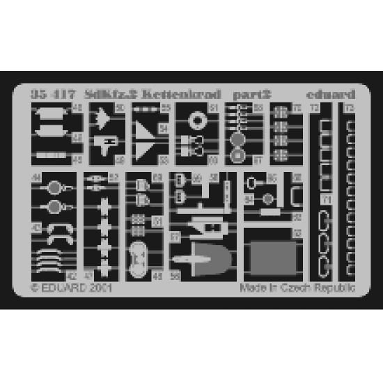 Photoetched set 1/35 Sdkfz.2 Kettenkrad, for Dragon kit 1/35 EDUARD 35417