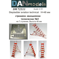 Stepladder aviation technical 3 (7 steps), height 48mm 1/72 DAN MODELS 72511
