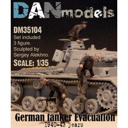 German tank crew. Evacuation, 1940-43. 3 figures, set 4 1/35 DAN models 35104